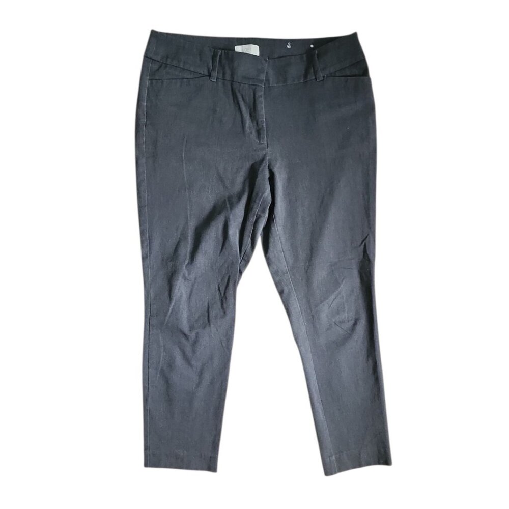 Ann Taylor Loft Pants Womens Size 10 Solid Grey Gray Curvy Skinny‎ Ankle Pockets